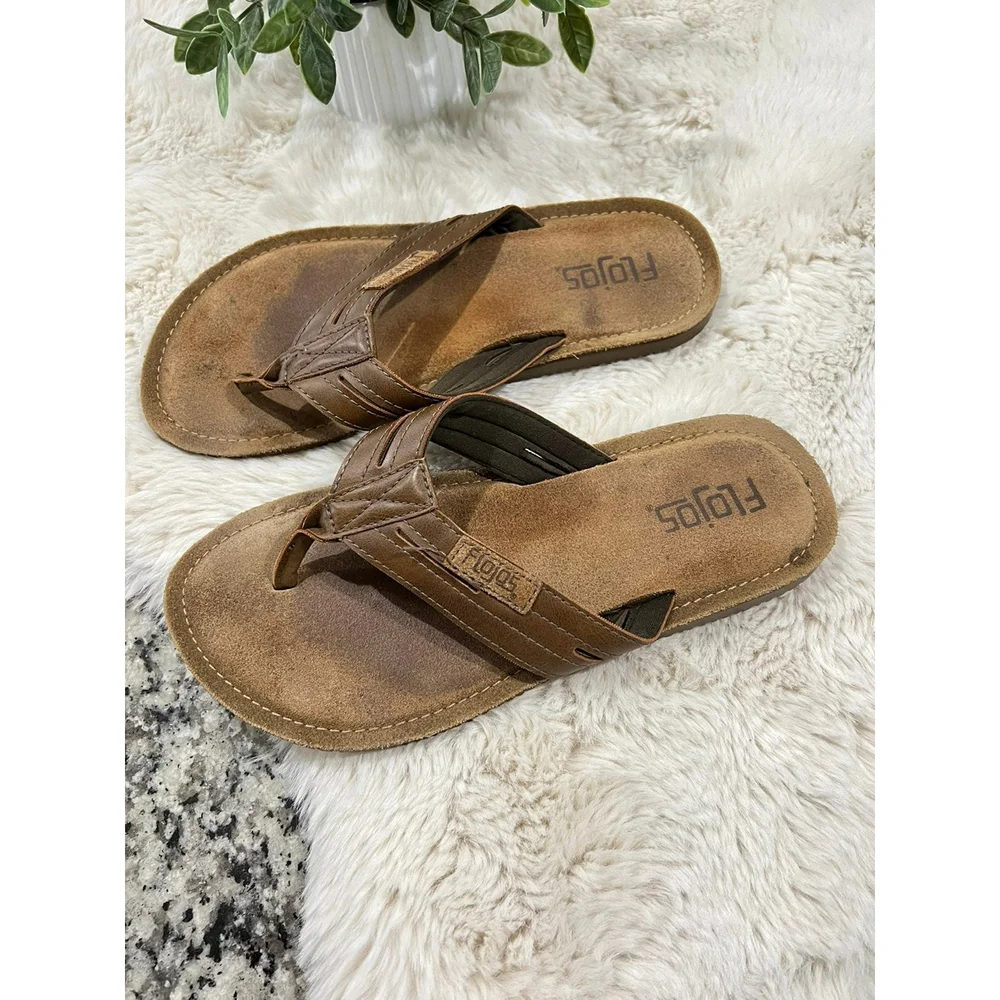 Flojos Alonzo Cognac (Brown) Men's Flip Flop